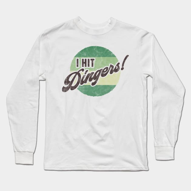 I Hit Dingers l Long Sleeve T-Shirt by karutees